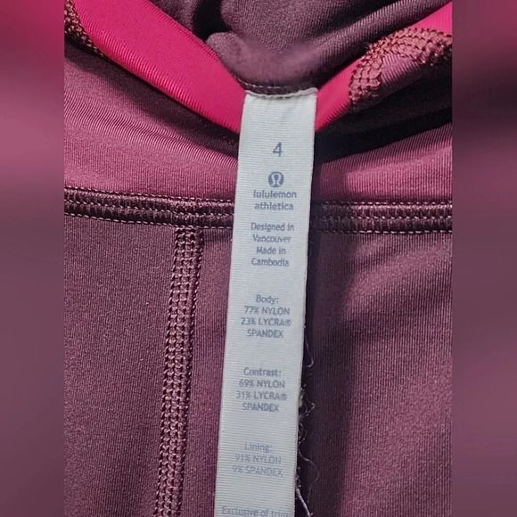 Lululemon Run Inspire Crop II Leggings Women's size 4 Gym Running Walking Yoga - Picture 5 of 7